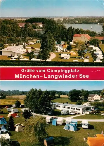 AK / Ansichtskarte  Muenchen Campingplatz Langwieder See Muenchen