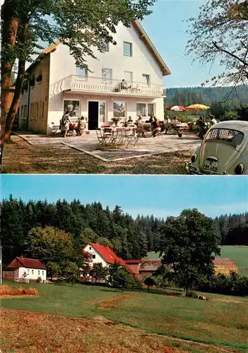 AK / Ansichtskarte  Bischofsgruen Waldgaststaette Schweinsbach Terrasse Bischofsgruen