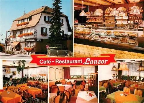 AK / Ansichtskarte 73882968 Dobel__Schwarzwald Kur Cafe Restaurant Lauser Gastraeume Kuchentheke 