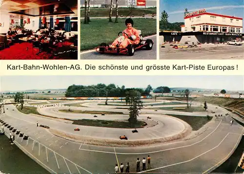 AK / Ansichtskarte  Wohlen__AG Kart Bahn Restaurant Gastraum Kartfahrer Kartstrecke 