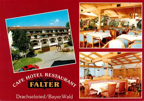 AK / Ansichtskarte  Drachselsried Cafe Hotel Restaurant Falter Gastraeume Drachselsried