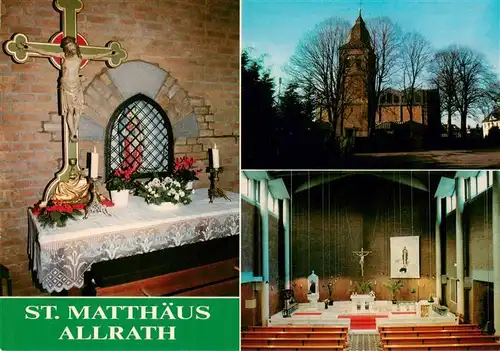 AK / Ansichtskarte 73882988 Allrath St Matthaeus Kirche Altar Inneres Allrath