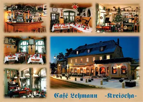 AK / Ansichtskarte 73883002 Kreischa Restaurant Weinstue Cafe Lehmann Gastraeume Bar Kreischa