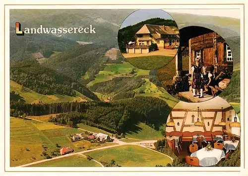 AK / Ansichtskarte 73883023 Oberprechtal Hoehengasthaus Landwassereck Fliegeraufnahme Gaststube Oberprechtal