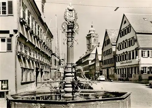 AK / Ansichtskarte  Nuertingen Marktplatz mit Rathaus Nuertingen