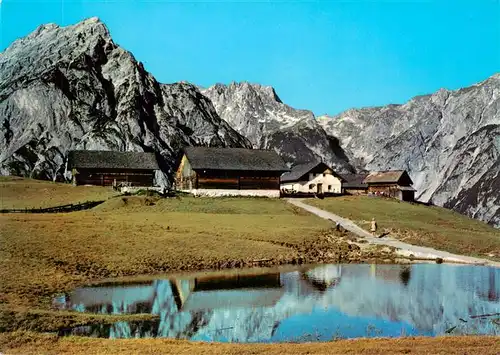 AK / Ansichtskarte  Gnadenwald_Tirol_AT Jausenstation Walderalm Bergsee Karwendelgebirge 