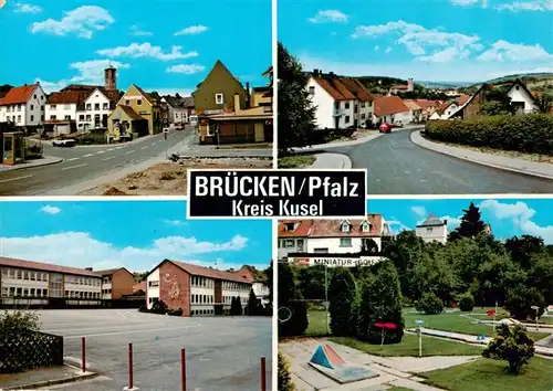 AK / Ansichtskarte 73883083 Bruecken_Pfalz_Kusel Teilansichten Ortszentrum Minigolf 