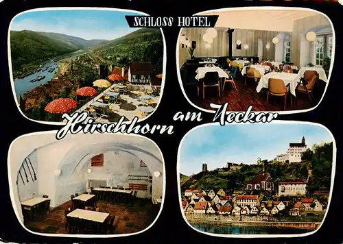 AK / Ansichtskarte  Hirschhorn_Neckar Schloss Hotel auf der Burg Hirschhorn Gastraeume Hirschhorn Neckar