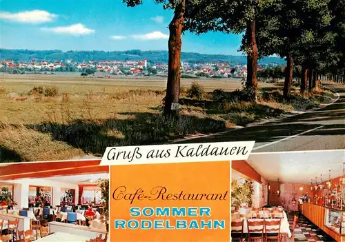 AK / Ansichtskarte  Kaldauen Panorama Sommer Rodelbahn Cafe Restaurant Gastraeume Kaldauen