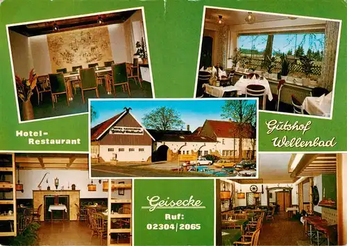 AK / Ansichtskarte  Geisecke Hotel Restaurant Gutshof Wellenbad Gastraeume Geisecke