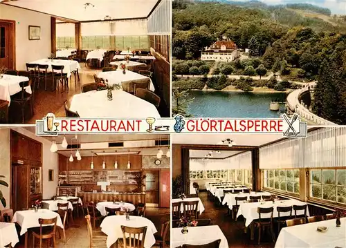 AK / Ansichtskarte 73883128 Dahlerbrueck Restaurant Gloertalsperre Gastraeume Fliegeraufnahme Dahlerbrueck