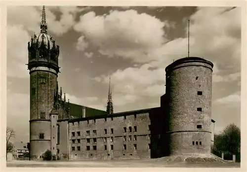 AK / Ansichtskarte  Wittenberg__Lutherstadt Schloss und Schlosskirche 