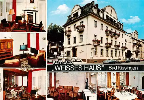 AK / Ansichtskarte  Bad_Kissingen Kurhospiz Weisses Haus Gastraeume Bad_Kissingen