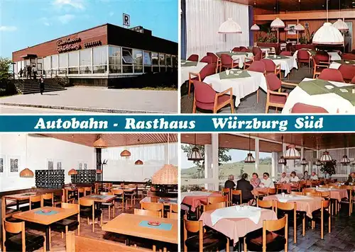 AK / Ansichtskarte 73883152 Wuerzburg_Bayern Autobahn Rasthaus Wuerzburg Sued Gastraeume 