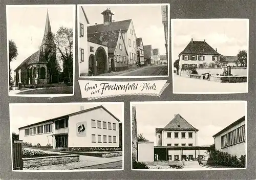 AK / Ansichtskarte 73883174 Freckenfeld Kirche Strassenpartie Schule Gasthaus Freckenfeld