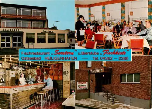 AK / Ansichtskarte  Heiligenhafen_Ostseebad Fischrestaurant Seestern und Bierstube Fischkiste Bar Gaststube Heiligenhafen_Ostseebad