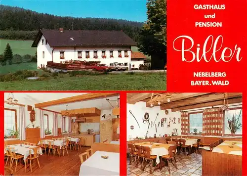 AK / Ansichtskarte  Nebelberg_Langdorf Gasthaus Pension Biller Gastraeume Nebelberg_Langdorf