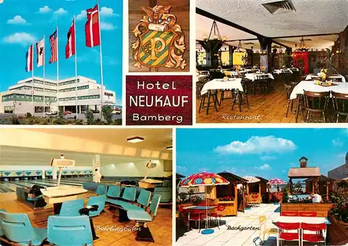 AK / Ansichtskarte  Bamberg Hotel Neukauf Restaurant Bowlingbahn Dachgarten Bamberg