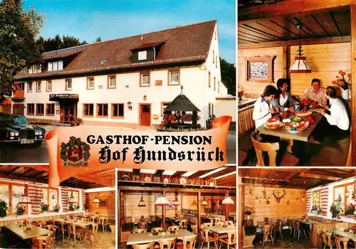 AK / Ansichtskarte  Eschau_Unterfranken Gasthaus Pension Hof Hundsrueck Gastraeume Eschau Unterfranken