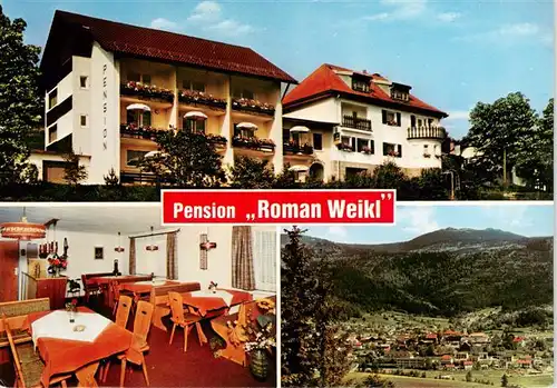 AK / Ansichtskarte  Bodenmais Pension Roman Weikl Gaststube Panorama Bodenmais