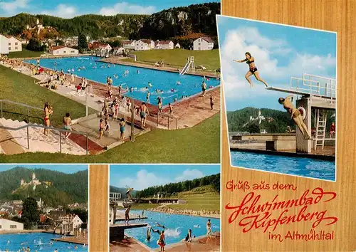 AK / Ansichtskarte 73883233 Kipfenberg_Altmuehltal Schwimmbad Teilansichten Sprungturm Kipfenberg Altmuehltal