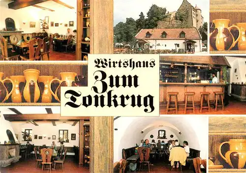 AK / Ansichtskarte  Gnandstein_Kohren-Sahlis Wirtshaus Zum Tonkrug Gastraeume Bar 