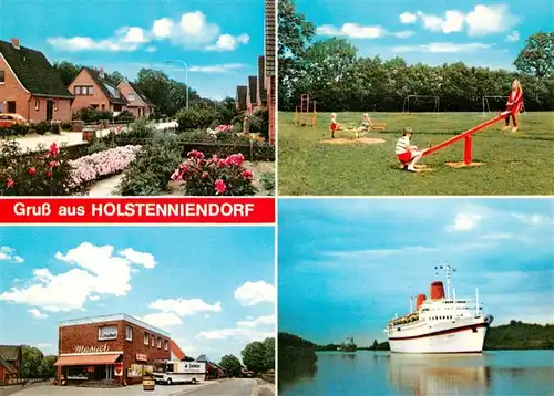 AK / Ansichtskarte  Holstenniendorf Siedlung Lebensmittelladen Kinderspielplatz Ozeandampfer Holstenniendorf