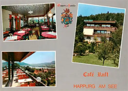 AK / Ansichtskarte 73883279 Happurg Cafe Ruff Gastraum Terrasse Happurg