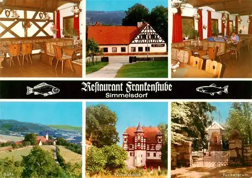 AK / Ansichtskarte  Simmelsdorf Restaurant Frankenstube Gastraeume Buehl Tucherschloss Tuchergruft Simmelsdorf