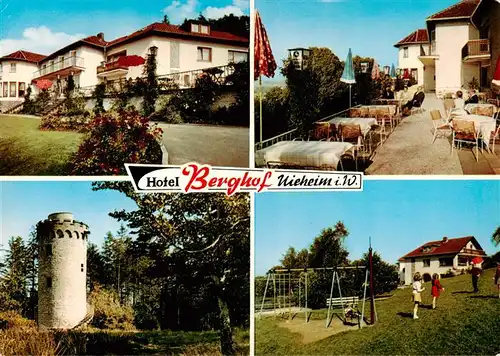 AK / Ansichtskarte  Nieheim Cafe Hotel Restaurant Berghof Terrasse Turm Kinderspielplatz Nieheim