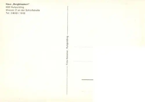 AK / Ansichtskarte  Ruhpolding Haus Bergleamerl Ruhpolding