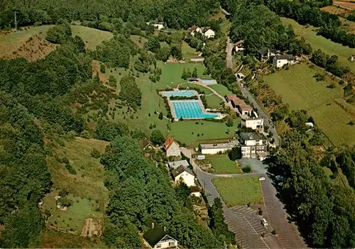 AK / Ansichtskarte  Rotenburg_Fulda Waldschwimmbad Fliegeraufnahme Rotenburg Fulda