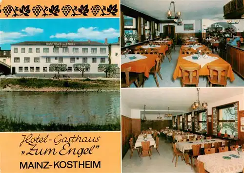 AK / Ansichtskarte 73883350 Kostheim_Mainz Gasthaus Zum Engel Hotel Gastraeume Kostheim_Mainz