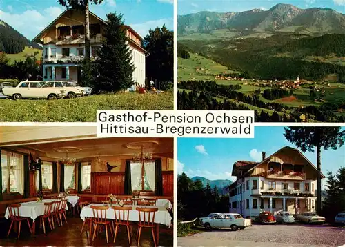 AK / Ansichtskarte  Hittisau_Vorarlberg_AT Gasthof Pension Ochsen Gastraum Panorama 