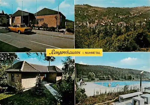 AK / Ansichtskarte 73883360 Rengershausen_Frankenberg_Eder_Nuhnetal Ortspartie Panorama Bungalow Schwimmbad 