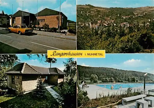 AK / Ansichtskarte  Rengershausen_Frankenberg_Eder_Nuhnetal Ortspartie Panorama Bungalow Schwimmbad 