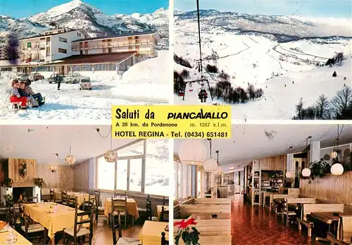 AK / Ansichtskarte  Piancavallo_Aviano_IT Hotel Regina Panorama Gastraeume 