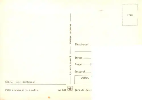 AK / Ansichtskarte  Sibiu_Hermannstadt_RO Hotel Continental 