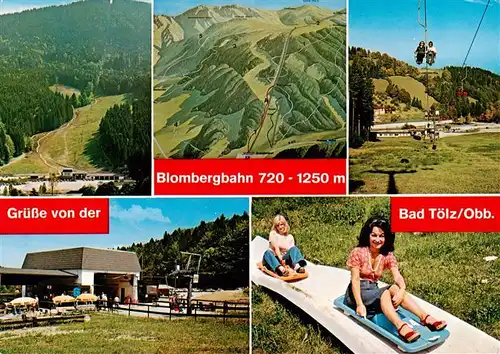 AK / Ansichtskarte  Bad_Toelz Blombergbahn Lift Fliegeraufnahme Talstation Bad_Toelz