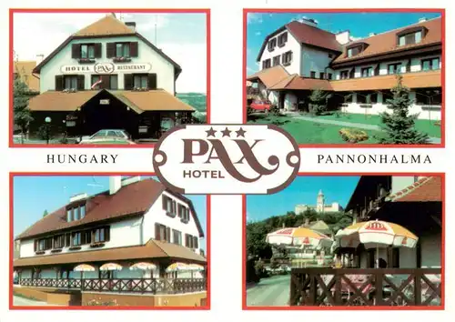 AK / Ansichtskarte 73883462 Pannonhalma_HU Pax Hotel Restaurant Terrace Drink Bar 