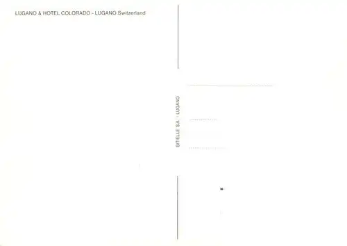 AK / Ansichtskarte  Lugano_Lago_di_Lugano_TI Hotel Colorado Tavernetta Grill Terrasse  Fliegeraufnahme 