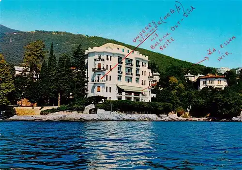 AK / Ansichtskarte  Opatija_Abbazia Hotel Lakatos 