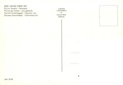 AK / Ansichtskarte  Abano_Terme Piscina Termale Panorama Abano Terme