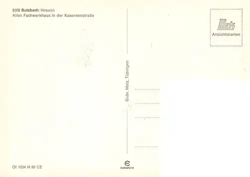 AK / Ansichtskarte 73883531 Butzbach Altes Fachwerkhaus in der Kasernenstrasse Butzbach