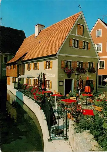 AK / Ansichtskarte  Mindelheim Weberhaus Restaurant Cafe Mindelheim