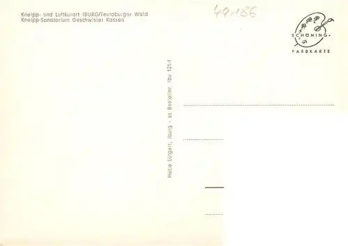 AK / Ansichtskarte  Iburg_Bad Kneipp Sanatorium Geschwister Kassen Iburg_Bad