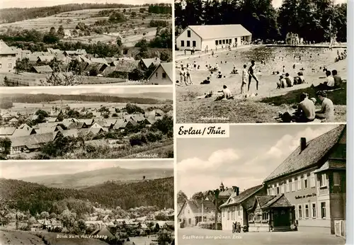 AK / Ansichtskarte  Erlau_Thueringen Teilansichten Adlersberg Schwimmbad Gasthaus zur gruenen Erle Erlau_Thueringen