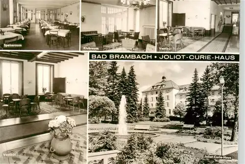 AK / Ansichtskarte  Bad_Brambach Speiseraum Klubraum Vestibuel Joliot Curie Haus Bad_Brambach