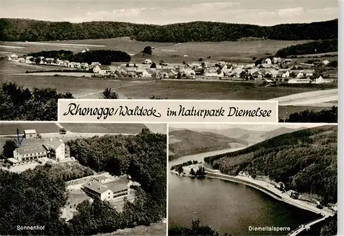 AK / Ansichtskarte 73883569 Rhenegge_Diemelsee Panorama Sonnenhof Diemeltalsperre 