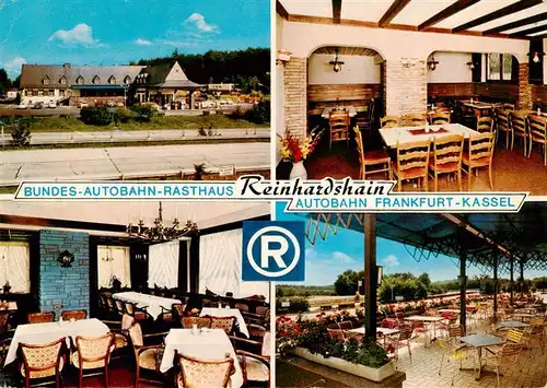 AK / Ansichtskarte 73883582 Reinhardshain BAB Rasthaus Reinhardshain Gastraeume Terrasse Reinhardshain